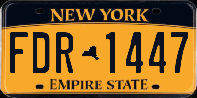 NY license plate FDR1447