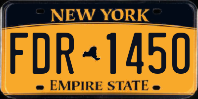 NY license plate FDR1450