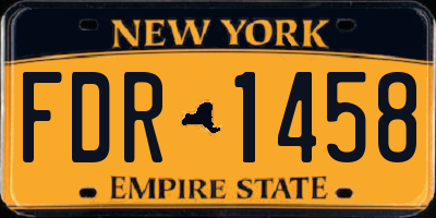 NY license plate FDR1458
