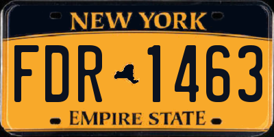 NY license plate FDR1463