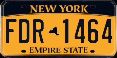 NY license plate FDR1464