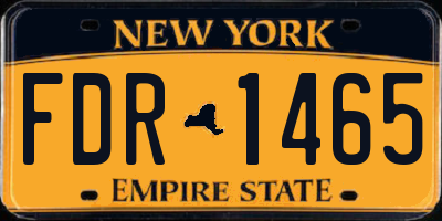 NY license plate FDR1465