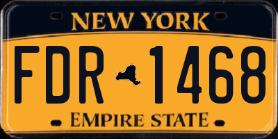 NY license plate FDR1468