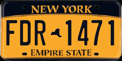 NY license plate FDR1471