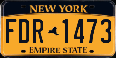 NY license plate FDR1473