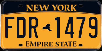 NY license plate FDR1479
