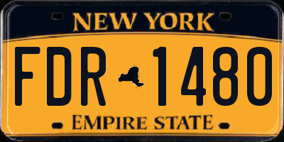 NY license plate FDR1480
