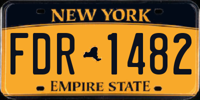 NY license plate FDR1482