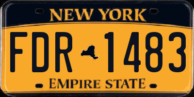 NY license plate FDR1483
