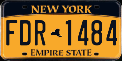 NY license plate FDR1484