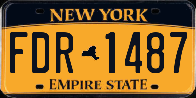 NY license plate FDR1487