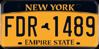 NY license plate FDR1489