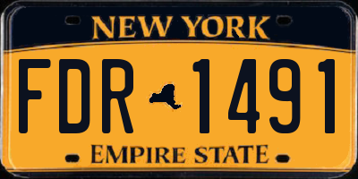 NY license plate FDR1491