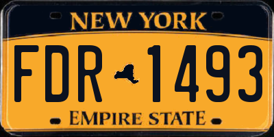 NY license plate FDR1493