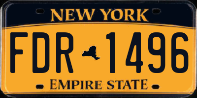 NY license plate FDR1496
