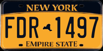 NY license plate FDR1497