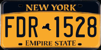 NY license plate FDR1528