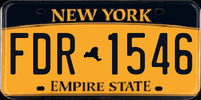 NY license plate FDR1546
