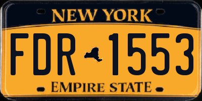 NY license plate FDR1553