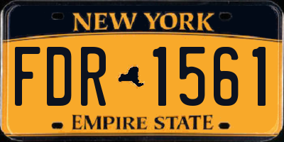 NY license plate FDR1561