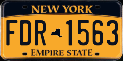 NY license plate FDR1563