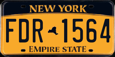 NY license plate FDR1564