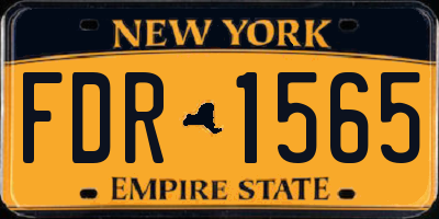 NY license plate FDR1565