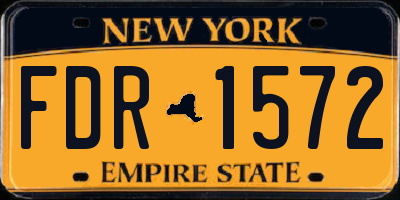 NY license plate FDR1572