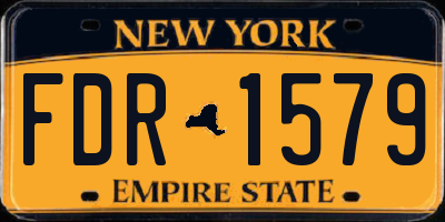NY license plate FDR1579