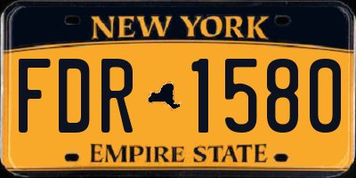 NY license plate FDR1580