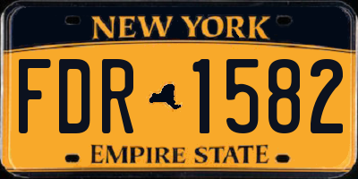 NY license plate FDR1582
