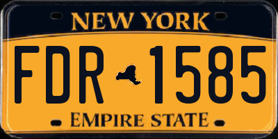 NY license plate FDR1585