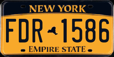 NY license plate FDR1586