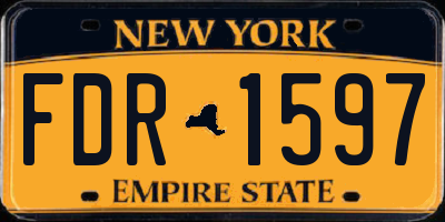 NY license plate FDR1597