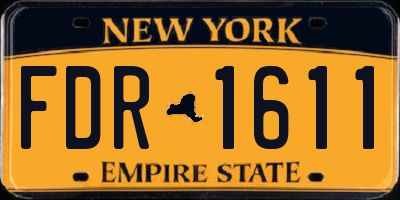 NY license plate FDR1611