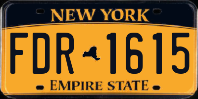 NY license plate FDR1615