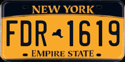 NY license plate FDR1619