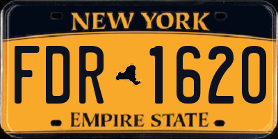NY license plate FDR1620