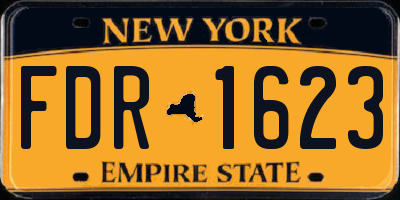 NY license plate FDR1623