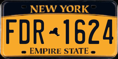 NY license plate FDR1624