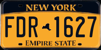 NY license plate FDR1627