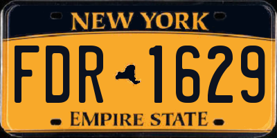 NY license plate FDR1629