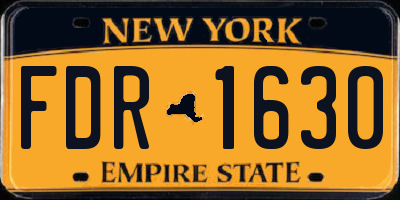 NY license plate FDR1630