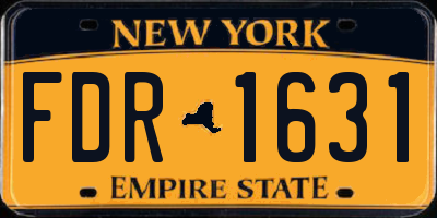 NY license plate FDR1631
