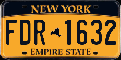 NY license plate FDR1632
