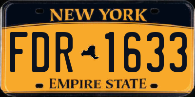 NY license plate FDR1633