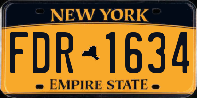 NY license plate FDR1634