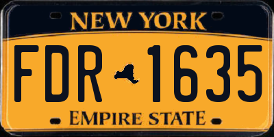 NY license plate FDR1635