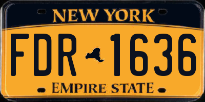 NY license plate FDR1636