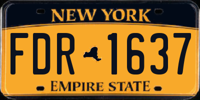 NY license plate FDR1637